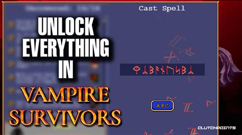 All Vampire Survivors Cheat Codes – Complete Spell List!